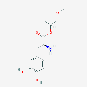molecular formula C13H19NO5 B15268461 1-Methoxypropan-2-yl (2S)-2-amino-3-(3,4-dihydroxyphenyl)propanoate 