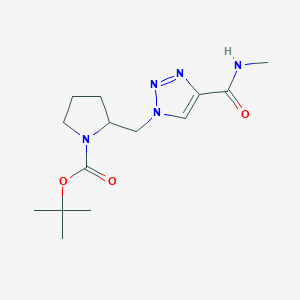 molecular formula C14H23N5O3 B15268469 tert-butyl 2-{[4-(methylcarbamoyl)-1H-1,2,3-triazol-1-yl]methyl}pyrrolidine-1-carboxylate CAS No. 1443980-23-1