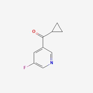 molecular formula C9H8FNO B1526850 3-Cyclopropanecarbonyl-5-fluoropyridine CAS No. 1248370-09-3