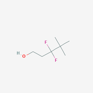 molecular formula C7H14F2O B15268514 3,3-Difluoro-4,4-dimethylpentan-1-ol 