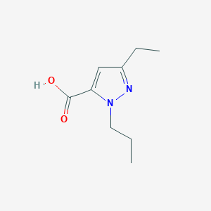 molecular formula C9H14N2O2 B15268570 3-Ethyl-1-propyl-1H-pyrazole-5-carboxylic acid 