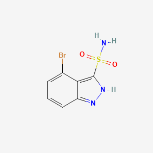 molecular formula C7H6BrN3O2S B15268593 1H-Indazole-3-sulfonamide, 4-bromo- 