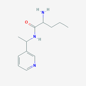 molecular formula C12H19N3O B15268602 2-Amino-N-[1-(pyridin-3-YL)ethyl]pentanamide 