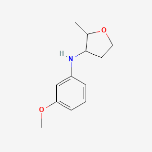 molecular formula C12H17NO2 B15268610 N-(3-Methoxyphenyl)-2-methyloxolan-3-amine 