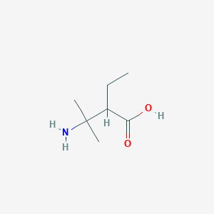 molecular formula C7H15NO2 B15268618 3-Amino-2-ethyl-3-methylbutanoic acid 