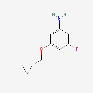 molecular formula C10H12FNO B15268637 3-(Cyclopropylmethoxy)-5-fluoroaniline 