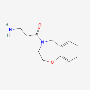 molecular formula C12H16N2O2 B15268669 3-Amino-1-(2,3,4,5-tetrahydro-1,4-benzoxazepin-4-yl)propan-1-one 