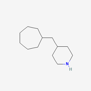molecular formula C13H25N B15268673 4-(Cycloheptylmethyl)piperidine 