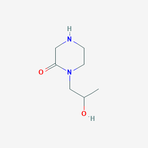 molecular formula C7H14N2O2 B15268681 1-(2-Hydroxypropyl)piperazin-2-one 