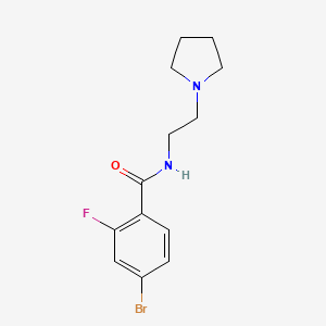 4-bromo-2-fluoro-N-[2-(pyrrolidin-1-yl)ethyl]benzamide
