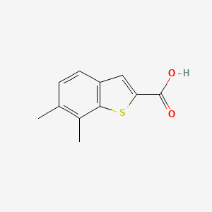 molecular formula C11H10O2S B15268693 6,7-Dimethyl-1-benzothiophene-2-carboxylic acid 