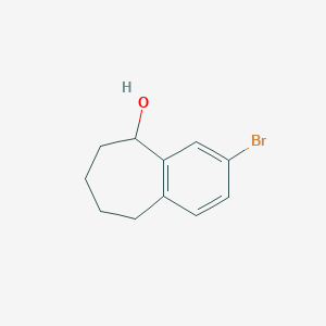 molecular formula C11H13BrO B1526870 3-Bromo-6,7,8,9-tetrahydro-5H-benzo[7]annulen-5-ol CAS No. 740842-36-8