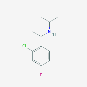 molecular formula C11H15ClFN B15268708 [1-(2-Chloro-4-fluorophenyl)ethyl](propan-2-yl)amine 