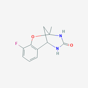 molecular formula C11H11FN2O2 B15268711 6-Fluoro-9-methyl-8-oxa-10,12-diazatricyclo[7.3.1.0,2,7]trideca-2,4,6-trien-11-one 