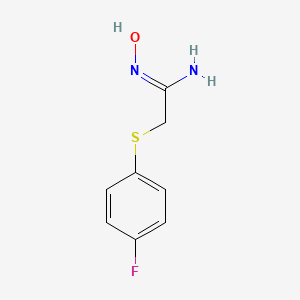molecular formula C8H9FN2OS B15268728 2-[(4-Fluorophenyl)sulfanyl]-N'-hydroxyethanimidamide 