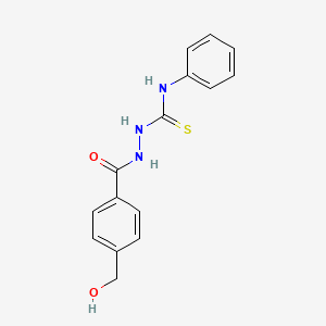 molecular formula C15H15N3O2S B1526873 Benzoic acid, 4-(hydroxymethyl)-, 2-[(phenylamino)thioxomethyl]hydrazide CAS No. 935291-63-7