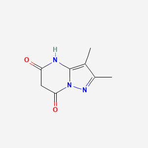 molecular formula C8H9N3O2 B15268732 2,3-dimethyl-4H,5H,6H,7H-pyrazolo[1,5-a]pyrimidine-5,7-dione 