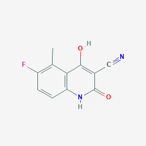 molecular formula C11H7FN2O2 B15268740 6-Fluoro-2,4-dihydroxy-5-methylquinoline-3-carbonitrile 