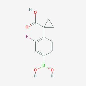 1-(4-Borono-2-fluorophenyl)cyclopropane-1-carboxylic acid