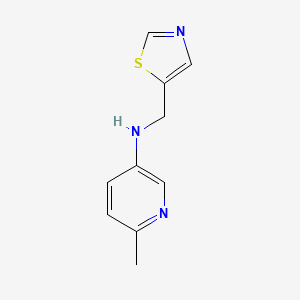 molecular formula C10H11N3S B15268772 6-methyl-N-(1,3-thiazol-5-ylmethyl)pyridin-3-amine 