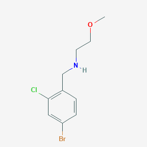 molecular formula C10H13BrClNO B15268786 [(4-Bromo-2-chlorophenyl)methyl](2-methoxyethyl)amine 
