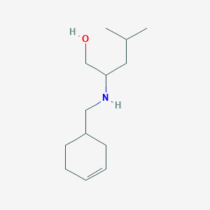 molecular formula C13H25NO B15268788 2-[(Cyclohex-3-en-1-ylmethyl)amino]-4-methylpentan-1-ol 