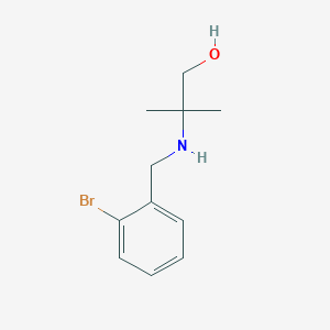 molecular formula C11H16BrNO B15268817 2-{[(2-Bromophenyl)methyl]amino}-2-methylpropan-1-ol 