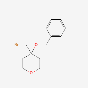 molecular formula C13H17BrO2 B15268824 4-(Benzyloxy)-4-(bromomethyl)oxane 