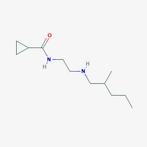 molecular formula C12H24N2O B15268833 N-{2-[(2-methylpentyl)amino]ethyl}cyclopropanecarboxamide 