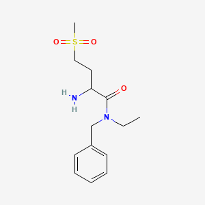 molecular formula C14H22N2O3S B15268840 2-Amino-N-benzyl-N-ethyl-4-methanesulfonylbutanamide 