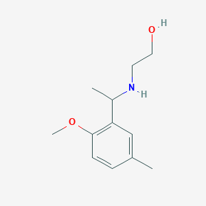 molecular formula C12H19NO2 B15268850 2-{[1-(2-Methoxy-5-methylphenyl)ethyl]amino}ethan-1-ol 