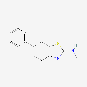 molecular formula C14H16N2S B15268874 N-Methyl-6-phenyl-4,5,6,7-tetrahydro-1,3-benzothiazol-2-amine 