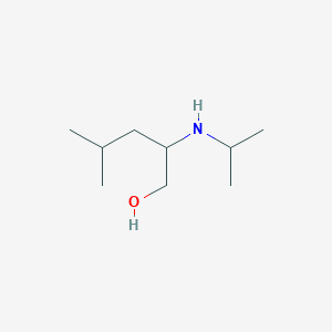 molecular formula C9H21NO B15268877 4-Methyl-2-[(propan-2-yl)amino]pentan-1-ol 