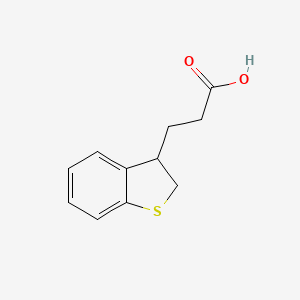 molecular formula C11H12O2S B15268885 3-(2,3-Dihydrobenzo[b]thiophen-3-yl)propanoic acid 