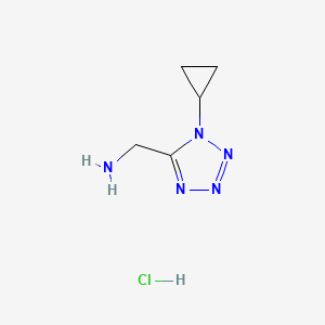 (1-cyclopropyl-1H-1,2,3,4-tetrazol-5-yl)methanamine hydrochloride