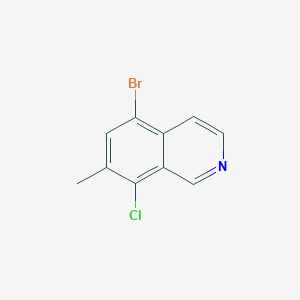 molecular formula C10H7BrClN B15268903 5-Bromo-8-chloro-7-methylisoquinoline 