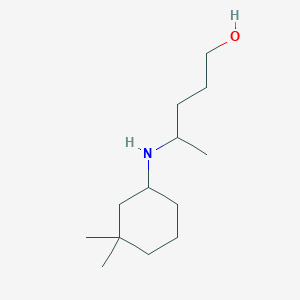 molecular formula C13H27NO B15268908 4-[(3,3-Dimethylcyclohexyl)amino]pentan-1-ol 