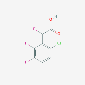 molecular formula C8H4ClF3O2 B15268922 2-(6-Chloro-2,3-difluorophenyl)-2-fluoroacetic acid 