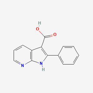 molecular formula C14H10N2O2 B15268929 2-Phenyl-1H-pyrrolo[2,3-b]pyridine-3-carboxylic acid 