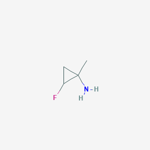 molecular formula C4H8FN B15268946 2-Fluoro-1-methylcyclopropan-1-amine 