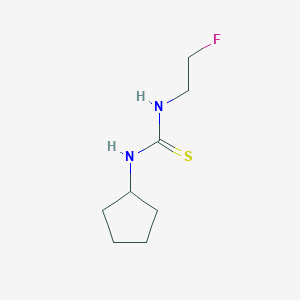 molecular formula C8H15FN2S B15268950 1-Cyclopentyl-3-(2-fluoroethyl)thiourea 