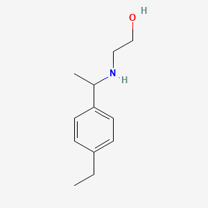 molecular formula C12H19NO B15268952 2-{[1-(4-Ethylphenyl)ethyl]amino}ethan-1-ol 