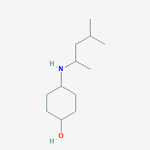 molecular formula C12H25NO B15268986 4-[(4-Methylpentan-2-YL)amino]cyclohexan-1-OL 