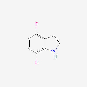 molecular formula C8H7F2N B15268988 4,7-difluoro-2,3-dihydro-1H-indole 
