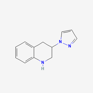 B1526899 3-(1H-pyrazol-1-yl)-1,2,3,4-tetrahydroquinoline CAS No. 1251322-20-9