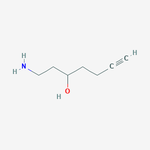 molecular formula C7H13NO B15268993 1-Aminohept-6-yn-3-ol 