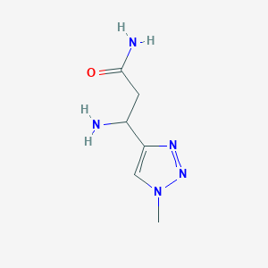molecular formula C6H11N5O B15269000 3-Amino-3-(1-methyl-1H-1,2,3-triazol-4-yl)propanamide 