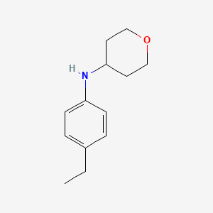 molecular formula C13H19NO B15269007 N-(4-ethylphenyl)oxan-4-amine 