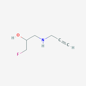 molecular formula C6H10FNO B15269009 1-Fluoro-3-[(prop-2-yn-1-yl)amino]propan-2-ol 