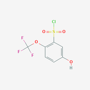 molecular formula C7H4ClF3O4S B15269012 5-Hydroxy-2-(trifluoromethoxy)benzene-1-sulfonyl chloride 